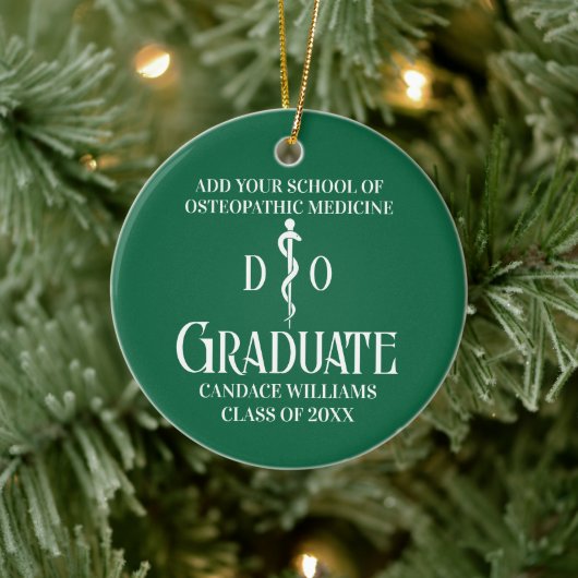 Green Osteopathic Medical School Afstuderen Keramisch Ornament (Boom)