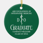 Green Osteopathic Medical School Afstuderen Keramisch Ornament (Voorkant)