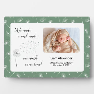 Green Our Wish Came True New Baby Foto Fotoplaat