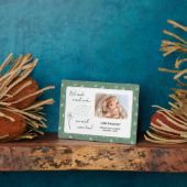 Green Our Wish Came True New Baby Foto Fotoplaat (Zijkant)