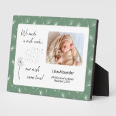 Green Our Wish Came True New Baby Foto Fotoplaat (Zijkant)