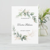 Green overlijdensbericht spaanse uitnodiging (Staand voorkant)