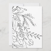 Green Overstromende Bouquet Weddenschap Save The Date (Achterkant)