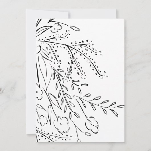 Green Overstromende Bouquet Weddenschap Save The Date (Achterkant)