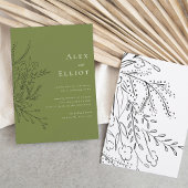 Green Overstromende Bouquet Weddenschap Save The Date