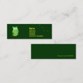 Green Owl Profile Card Mini Visitekaartje (Voorkant / Achterkant)