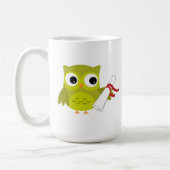 Green Owl with Diploma Afstuderen Mok (Links)