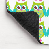 Green Owls Gift Muismat (Hoek)