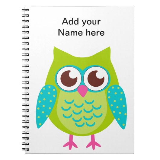 Green Owls Gift Notitieboek (Voorkant)