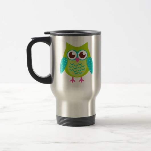 Green Owls Gift Reisbeker (Links)