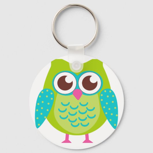 Green Owls Gift Sleutelhanger (Voorkant)