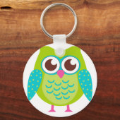 Green Owls Gift Sleutelhanger (Voorkant)