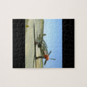 Green P51 Mustang Taxiing_WWII Planes Legpuzzel (Horizontaal)