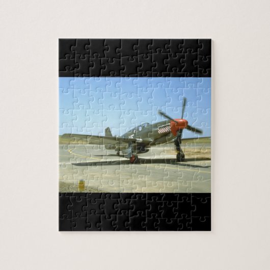Green P51 Mustang Taxiing_WWII Planes Legpuzzel (Verticaal)