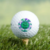 Green Paars Tie Dye Swirl Golfballen (Insitu Shirt)