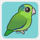 Green Pacific Parrotlet Vierkante Sticker (Voorkant)