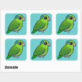 Green Pacific Parrotlet Vierkante Sticker (Vel)