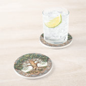 Green Pagan Tree of Life Sandstone Onderzetter (Zijkant)