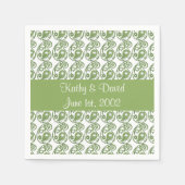 Green Paisley (bruiloft) Servetten (Voorkant)