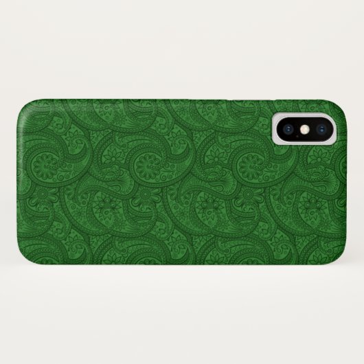 Green Paisley Case-Mate iPhone Case (Achterkant (horizontaal))