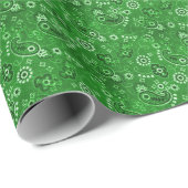 Green Paisley Cute Simple Cadeaupapier (Rol Hoek)