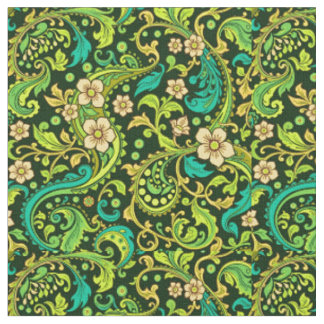 Green Paisley Design Stof