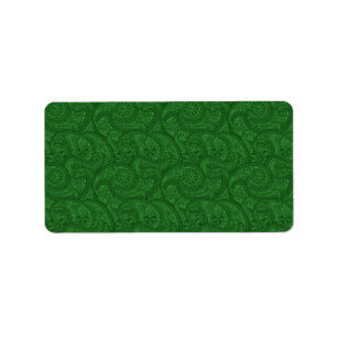 Green Paisley Etiket