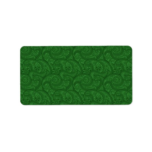 Green Paisley Etiket (Voorkant)