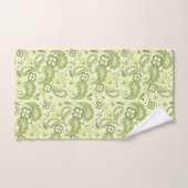 Green Paisley Floral Bad Handdoek (Handdoek)