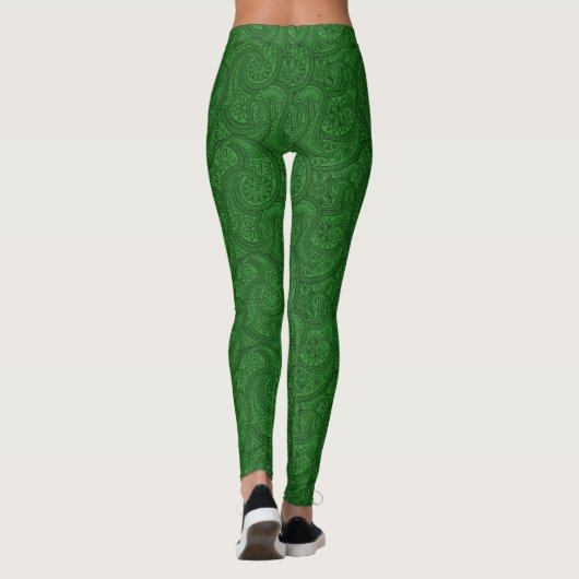 Green Paisley Leggings (Achterkant)