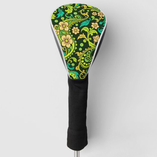 Green Paisley Pattern Golfheadcover (Voorkant)