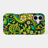 Green Paisley Pattern iPhone 16 Hoesje (Achterkant horizontaal)