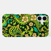 Green Paisley Pattern iPhone Hoesje (Achterkant horizontaal)