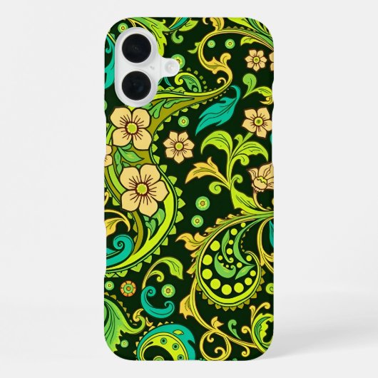 Green Paisley Pattern iPhone Hoesje (Achterkant)