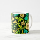 Green Paisley Pattern Koffiemok (Voorkant rechts)