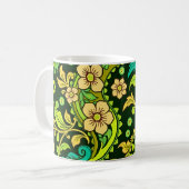 Green Paisley Pattern Koffiemok (Voorkant links)