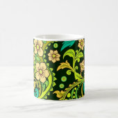 Green Paisley Pattern Koffiemok (Center)