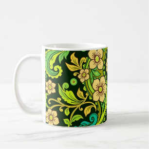 Green Paisley Pattern Koffiemok