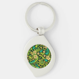 Green Paisley Pattern Sleutelhanger