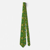 Green Paisley Pattern Stropdas (Voorkant)