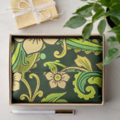 Green Paisley Pattern Tissuepapier (Geschenk)