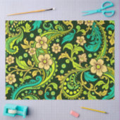 Green Paisley Pattern Tissuepapier (Craft)