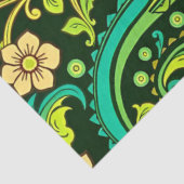 Green Paisley Pattern Tissuepapier (Detail)
