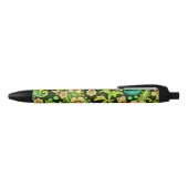 Green Paisley Pattern Zwarte Inkt Pen (Bovenkant)