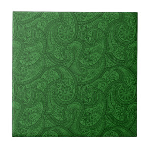 Green Paisley Tegeltje