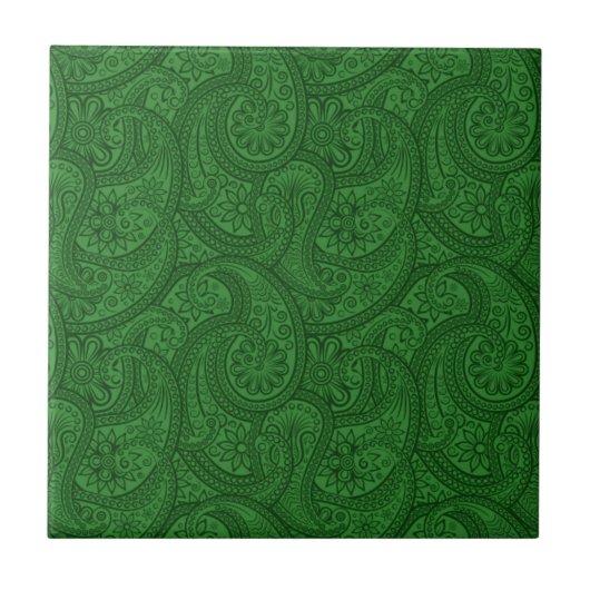 Green Paisley Tegeltje (Voorkant)