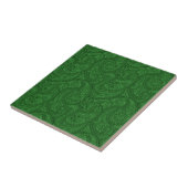 Green Paisley Tegeltje (Zijkant)