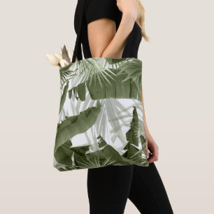 Green Palm Banana Leaves Bliss 1 #art #natuur Tote Bag