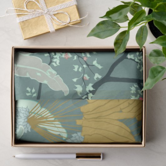 Green Palm Chinoiserie Tissuepapier (Geschenk)