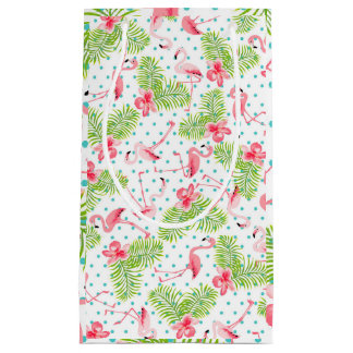 Green Palm Flamingo Gift Bag Klein Cadeauzakje